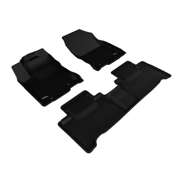 U-Ace, Inc U Ace L1LX05101509 3D Maxpider Custom Fit Complete Kagu Black Floor Mat for 2015-2016 Lexus NX200T-300H Models L1LX05101509 - main
